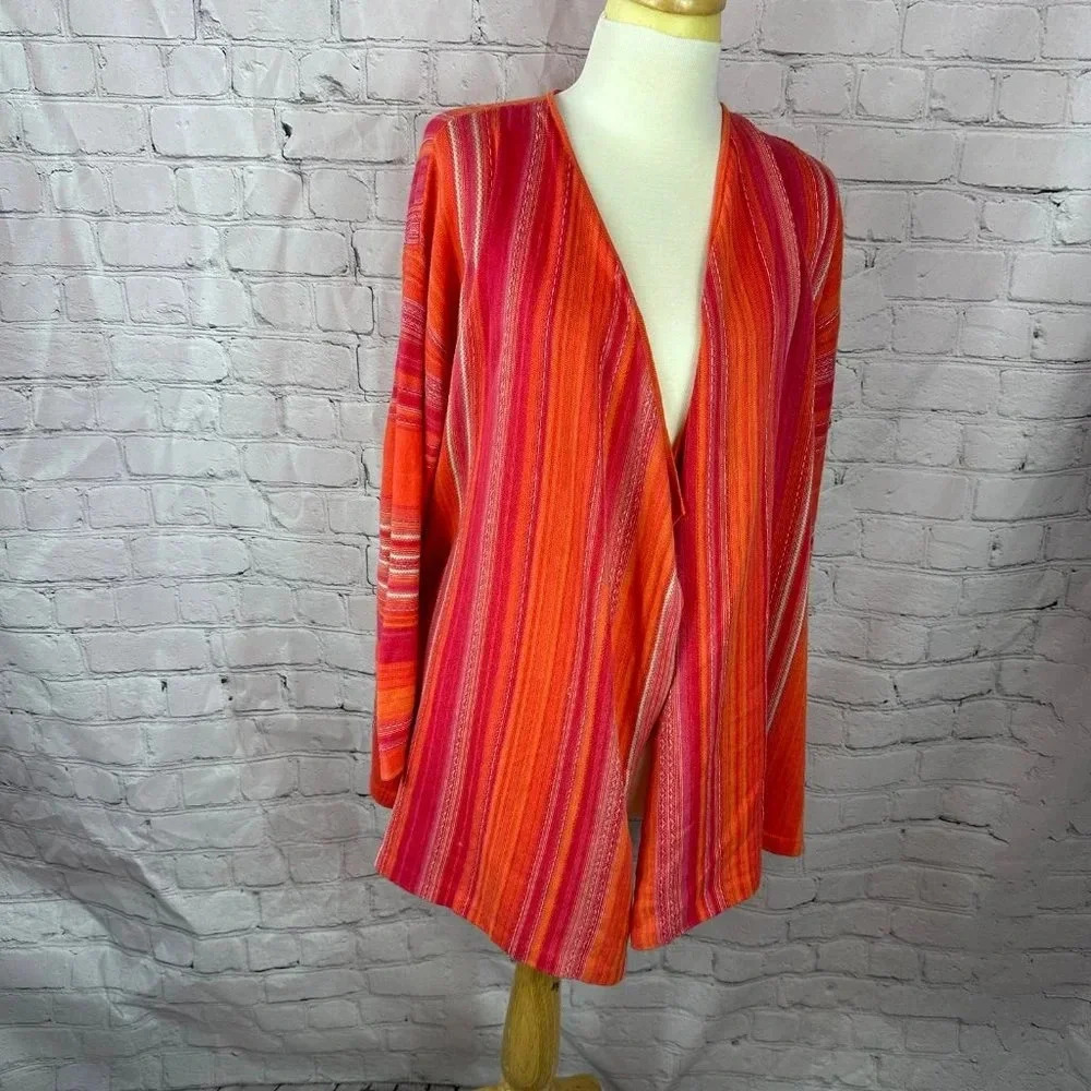 J.Jill bright colored open front cardigan perfect for coverup size medium petite